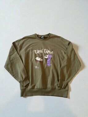 FEELING FESTIVE Espresso Martini Tini Time Sweatshirt Size Small NEW NWT